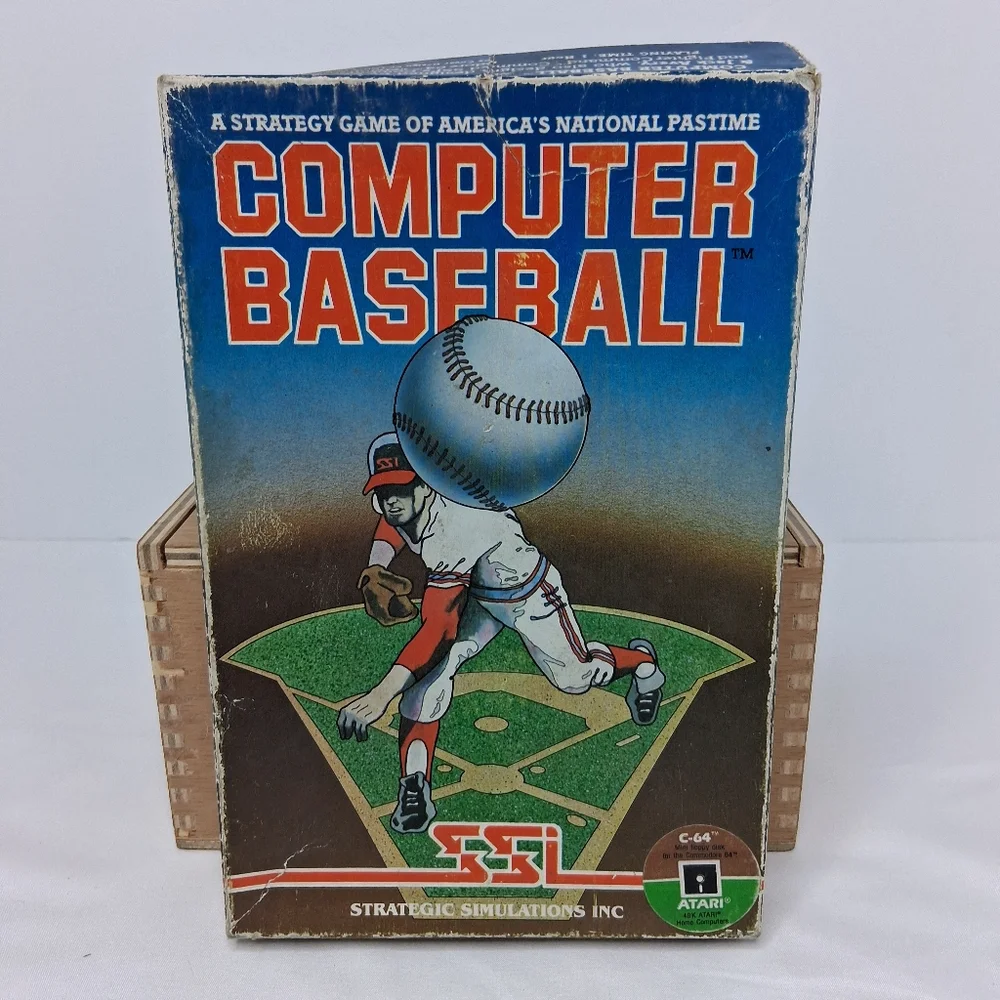 Commodore 64 Atari 48K Computer Baseball 2 Floppy Diskette Game 1981 Complete